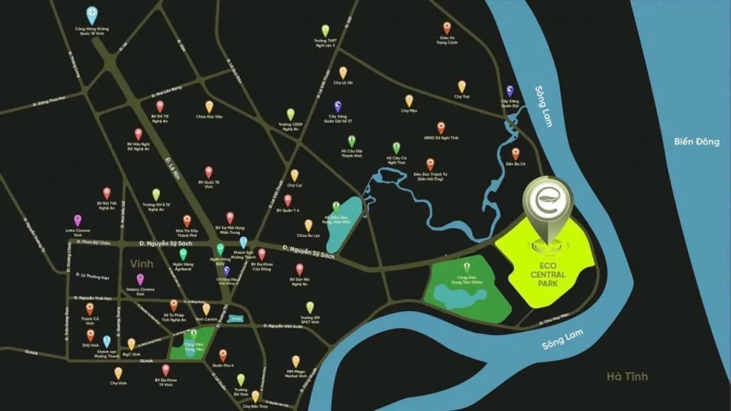 vị trí dự án Eco Central Park